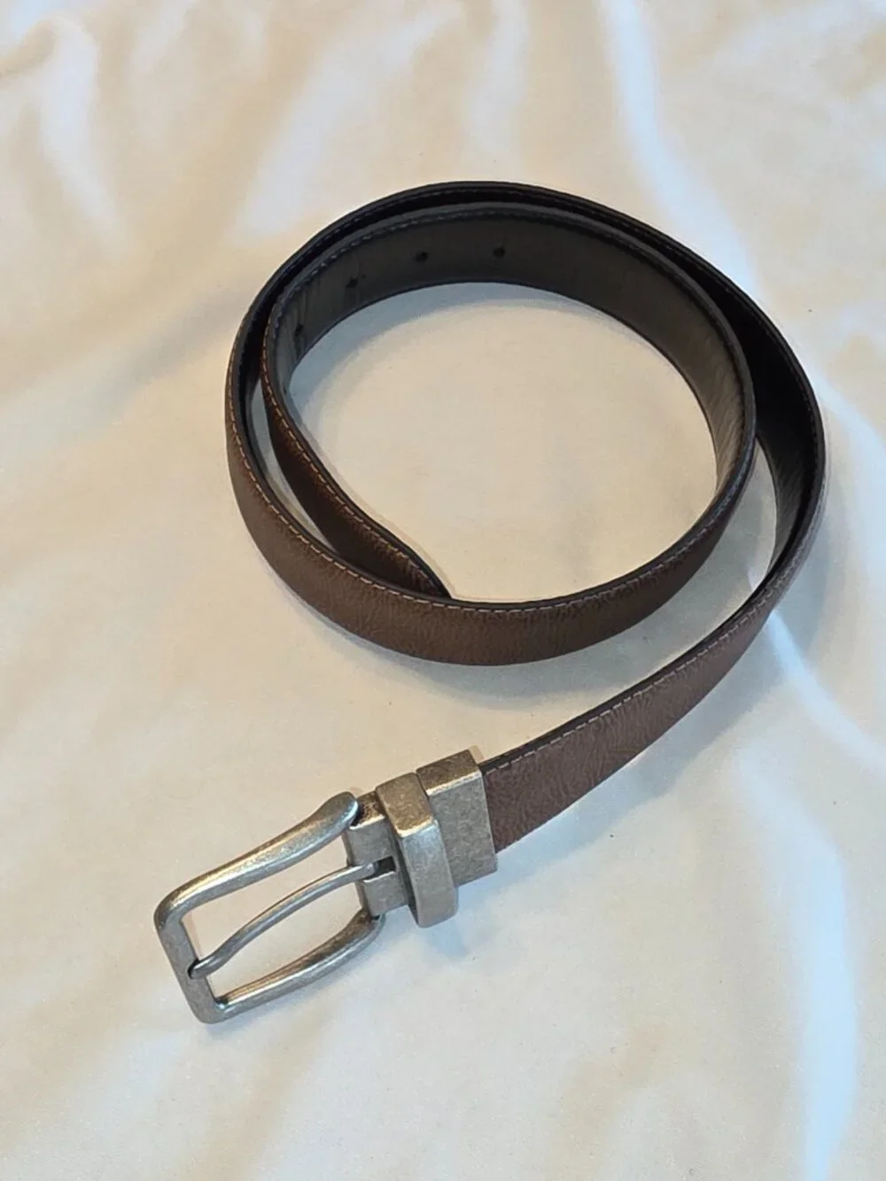 Brown Belt Silver Buckle Accessory Sz 32 Traditional School Uniform Approved